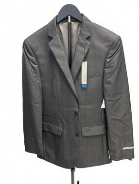Perry Ellis Portfolio Men's Gray Suit Jacket 52 Regular Stretch